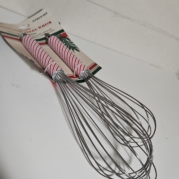 Other - Red and Silver Steel Whisk Set